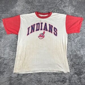 Vintage Cleveland Indians Shirt Mens XL White Sport Attack Richie Sexson 44 90s